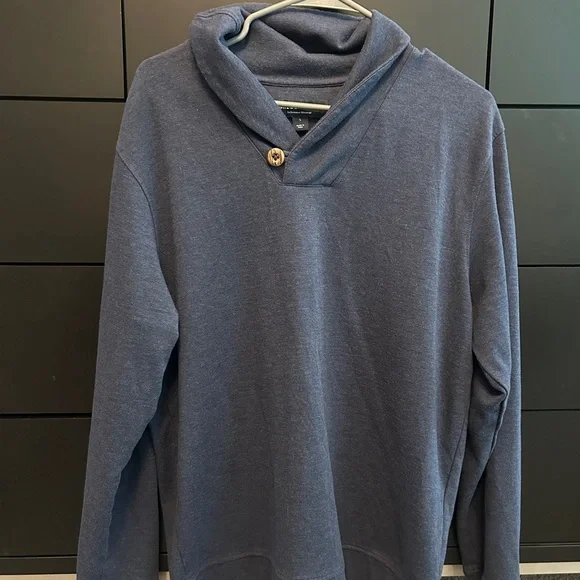 Mizzen+Main Sweaters Mizzenmain Navy Shawl Collar Pull Over